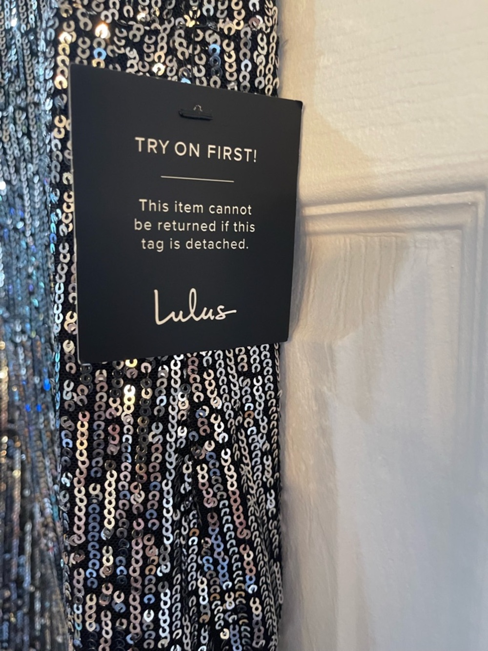 Lulu's Silver One-Shoulder Sequin Cocktail Dress - Picture 3 of 4